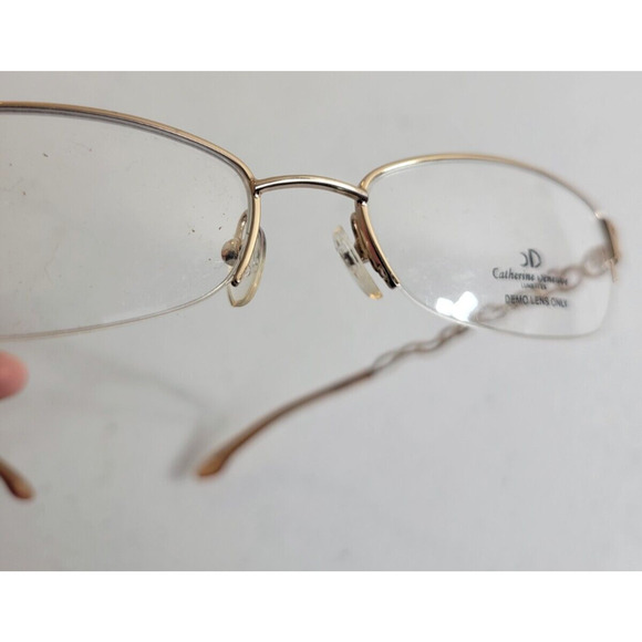 Catherine Deneuve Lunette Rose Gold Tone Frame Women's Eyeglasses Tester - Picture 7 of 8